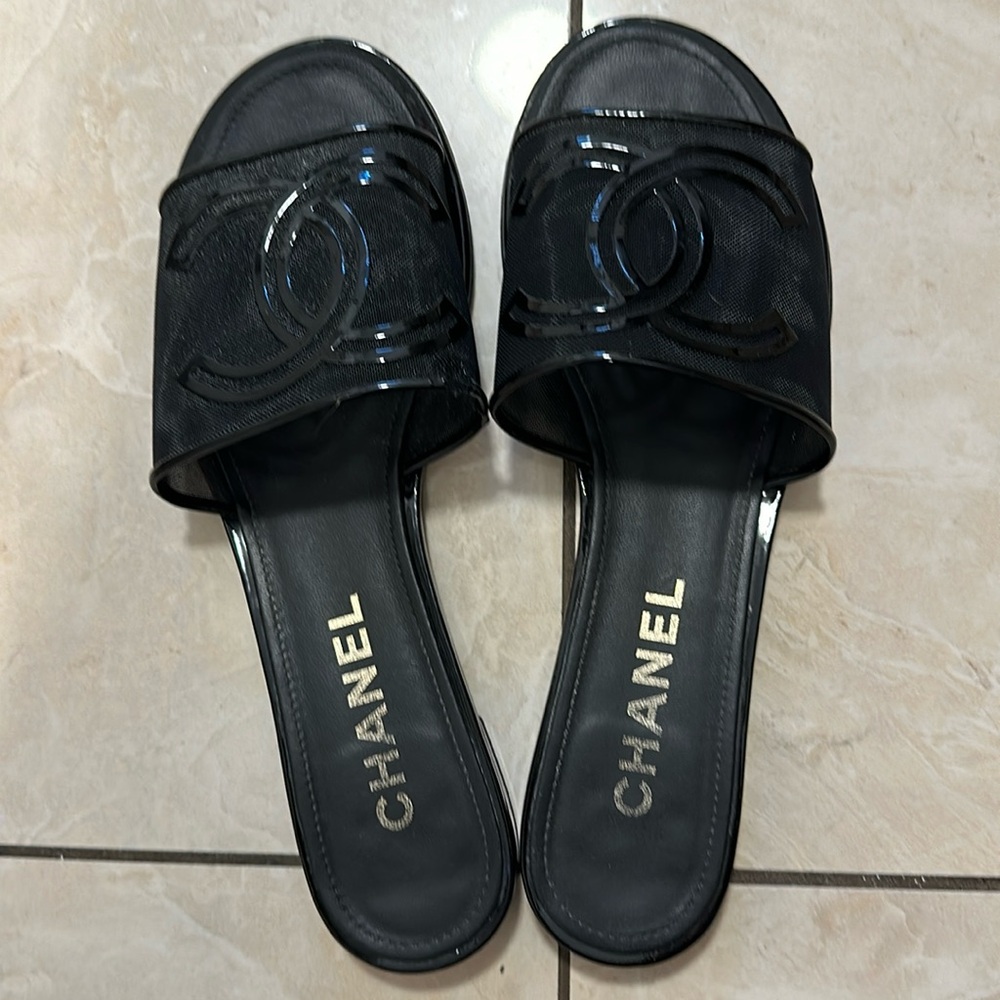 Chanel Black Sandals